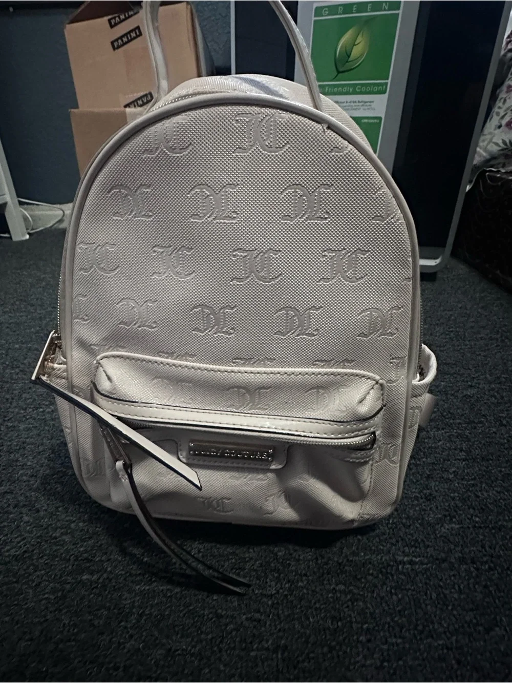 Juicy Couture Cream Mini Logo Backpack